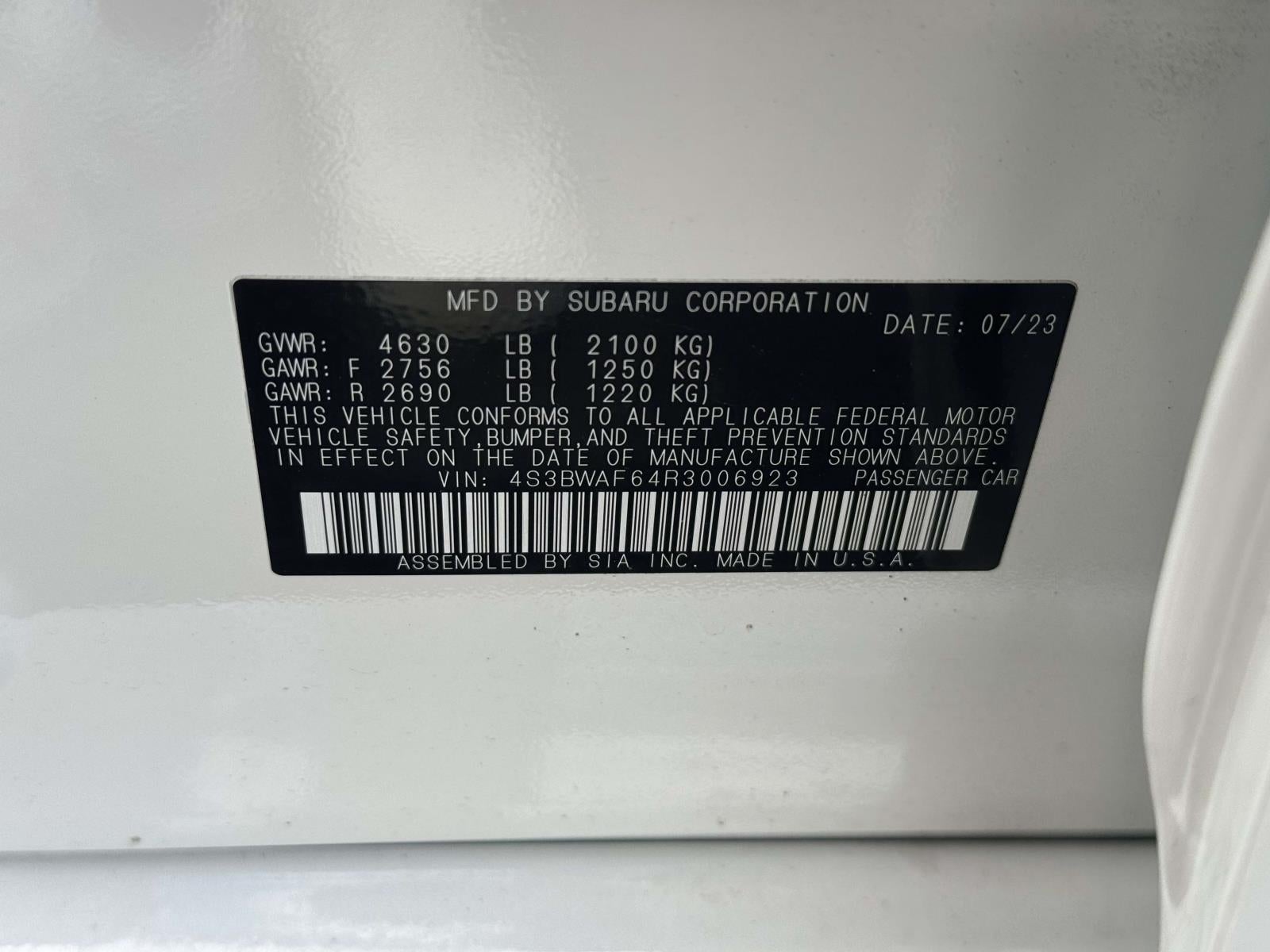 2024 Subaru Legacy Premium AWD