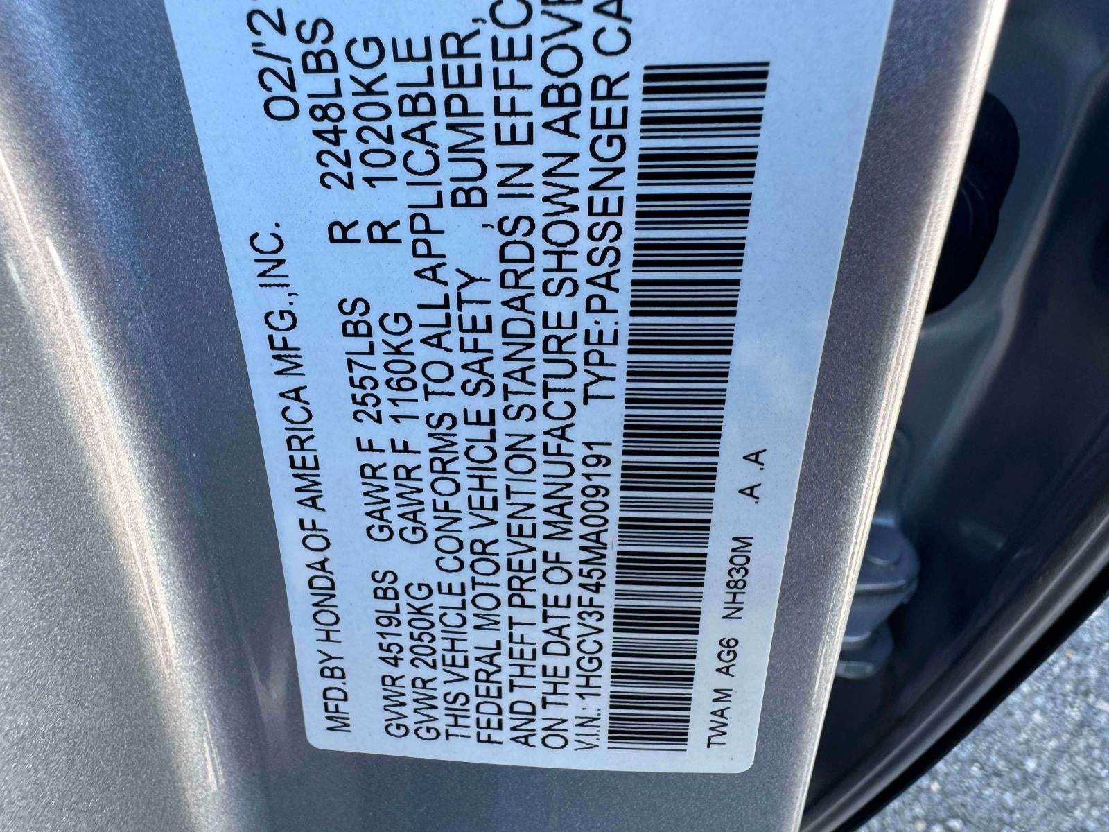 2021 Honda Accord Hybrid EX Sedan