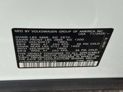 2026 Volkswagen Atlas 2.0T Peak Edition 4MOTION
