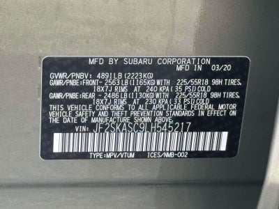 2020 Subaru Forester Limited CVT