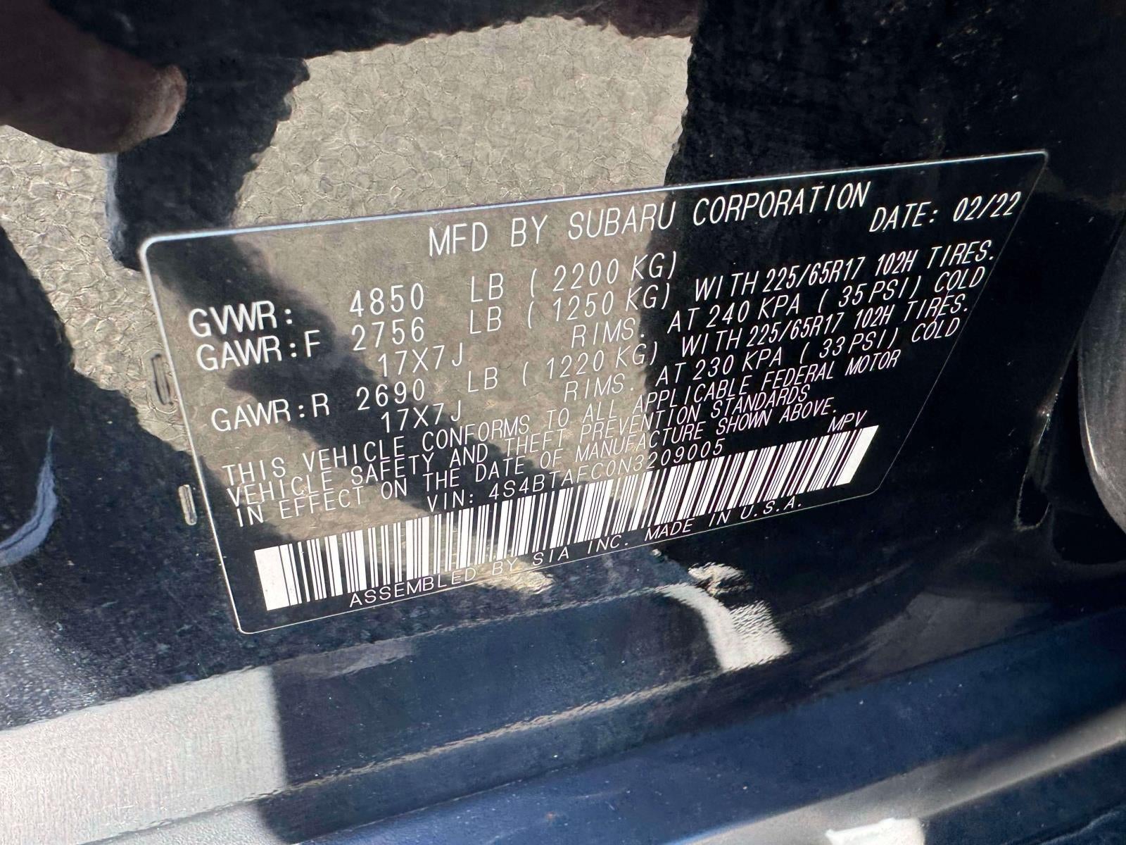 2022 Subaru Outback Premium CVT