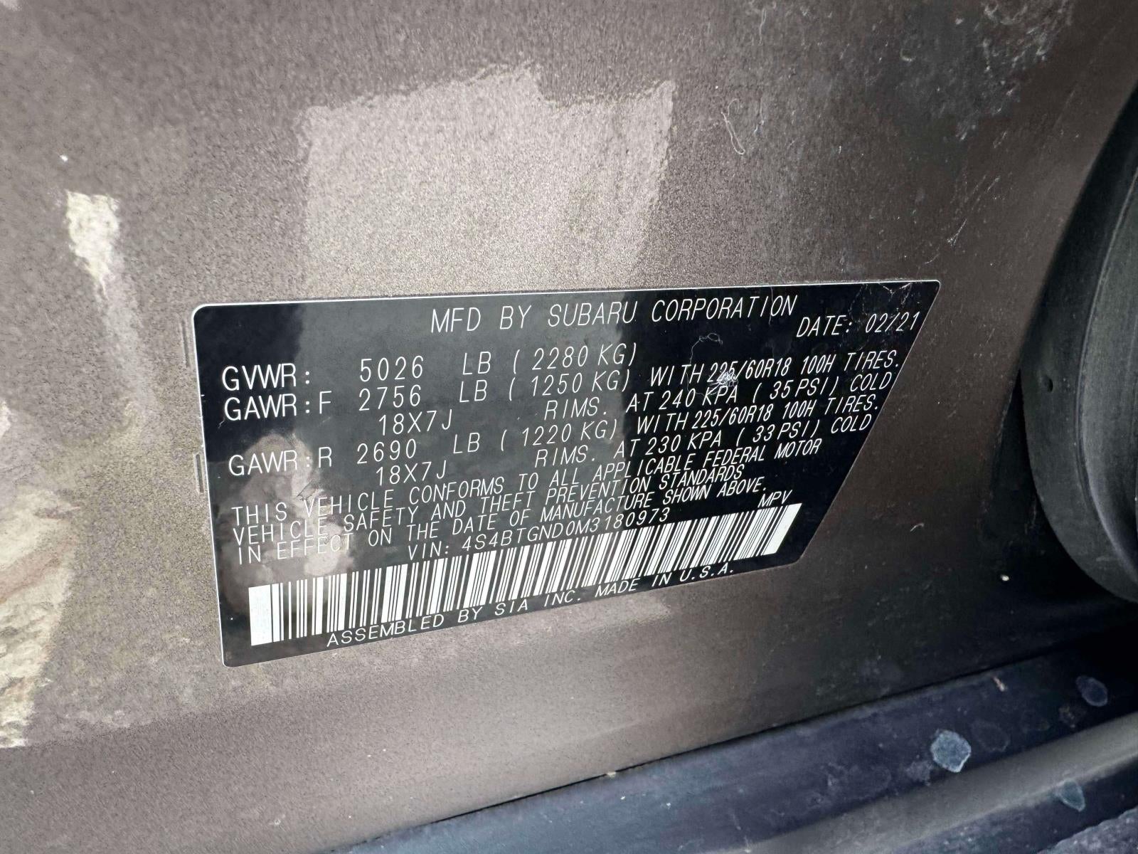 2021 Subaru Outback Limited XT CVT