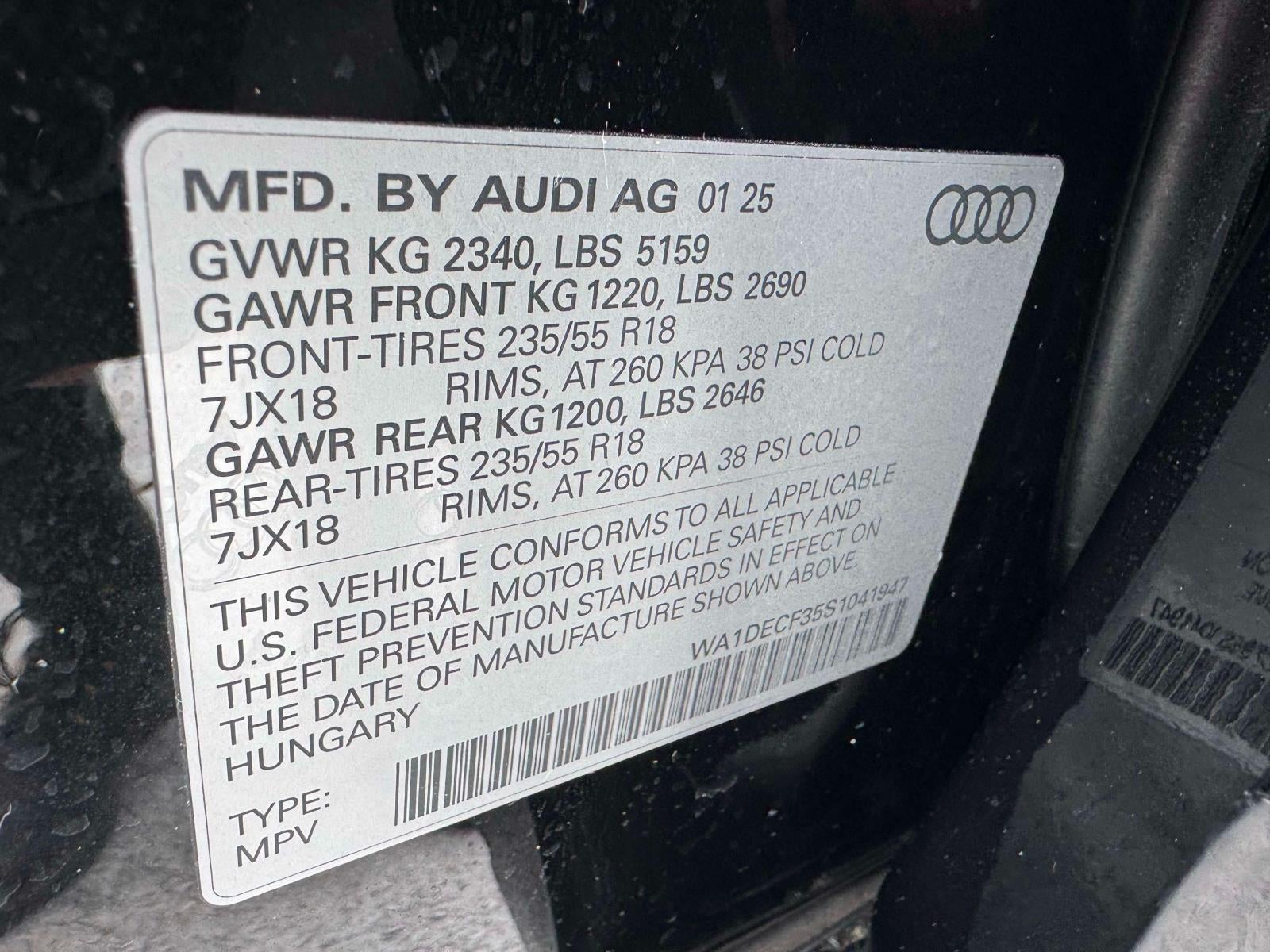 2025 Audi Q3 S line Premium 45 TFSI quattro