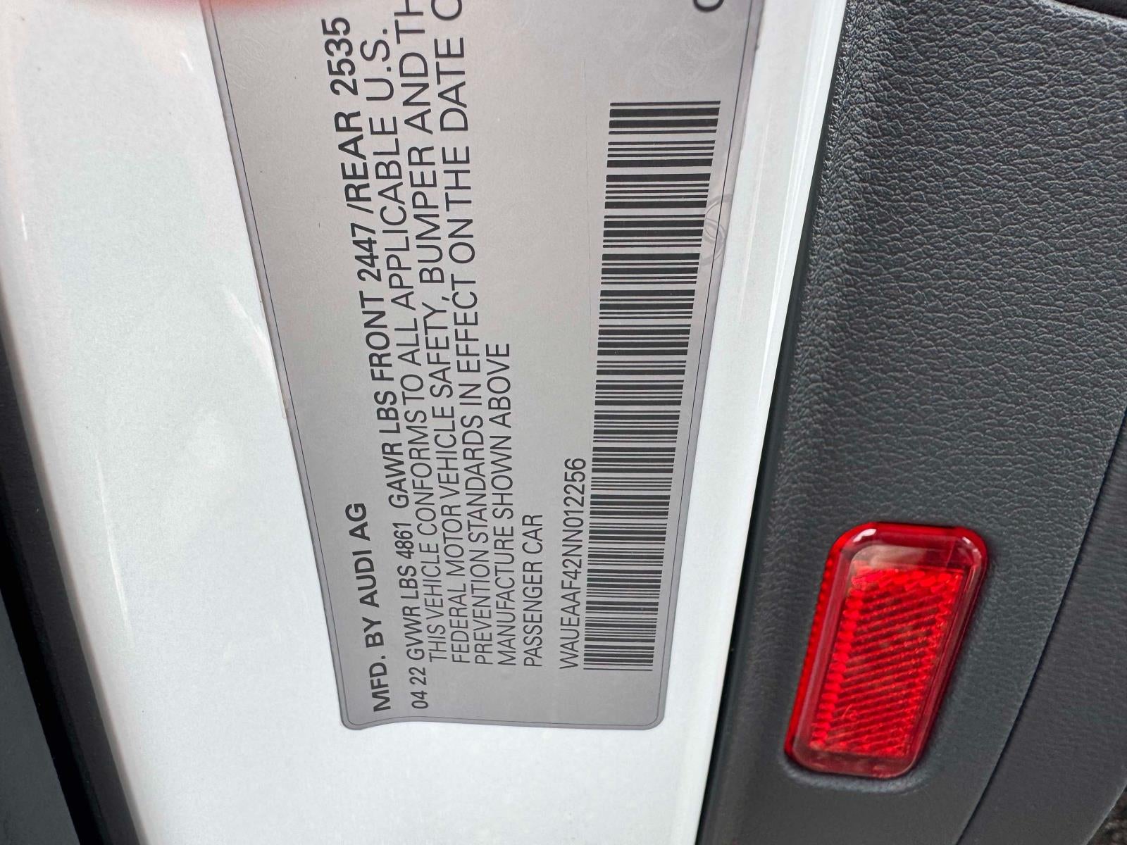 2022 Audi A4 Sedan S line Premium Plus 45 TFSI quattro