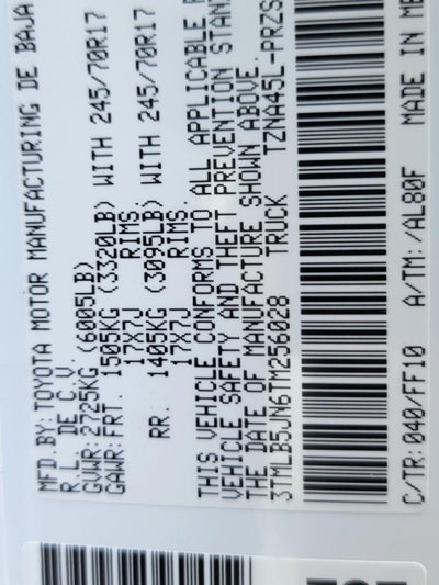 2026 Toyota Tacoma SR5