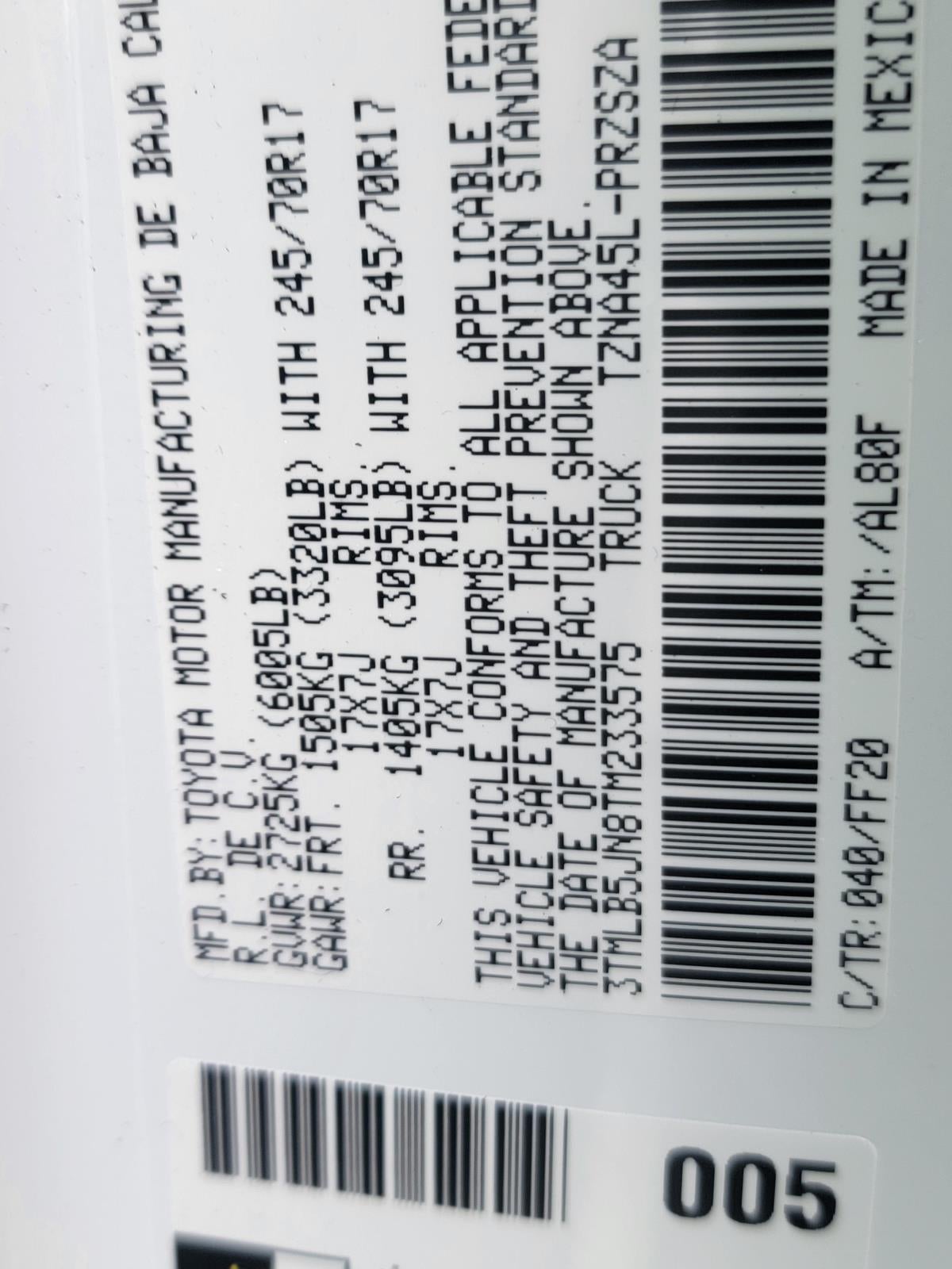 2026 Toyota Tacoma SR5