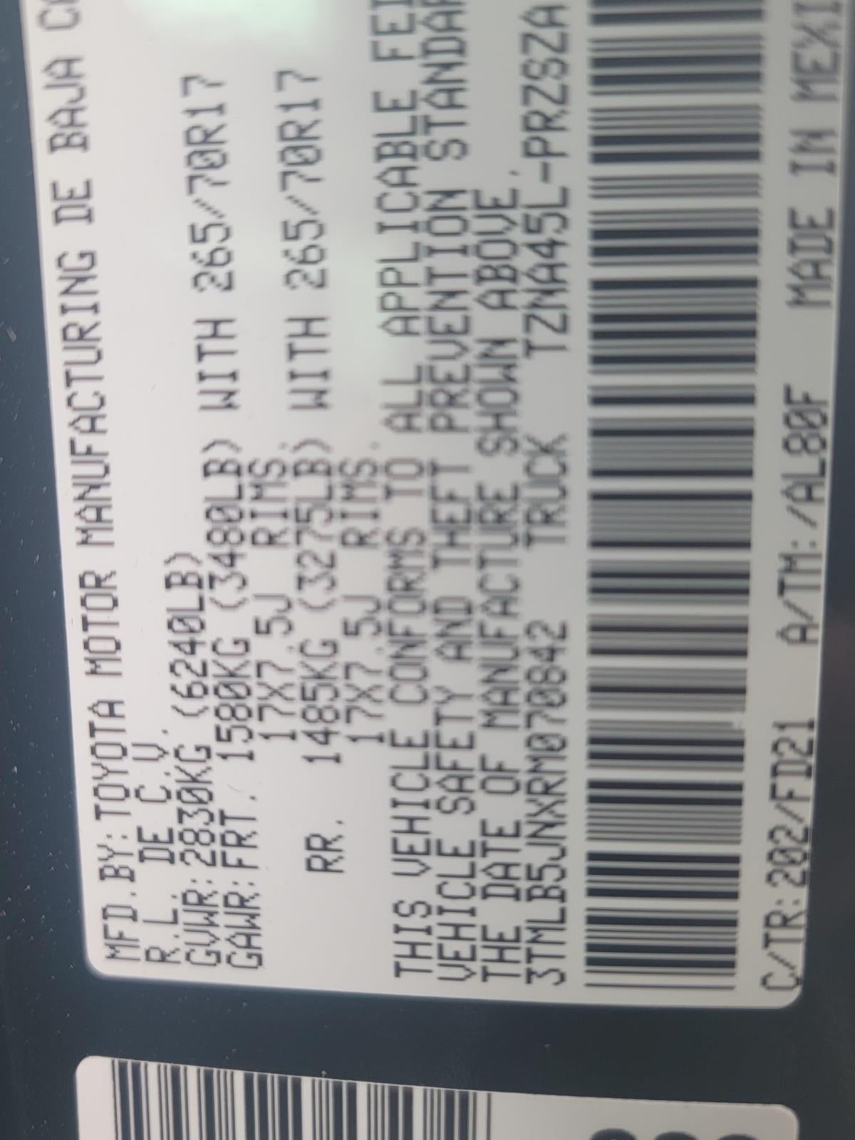 2024 Toyota Tacoma TRD Off-Road