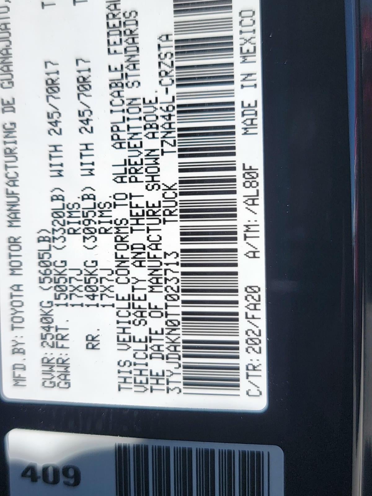 2026 Toyota Tacoma SR