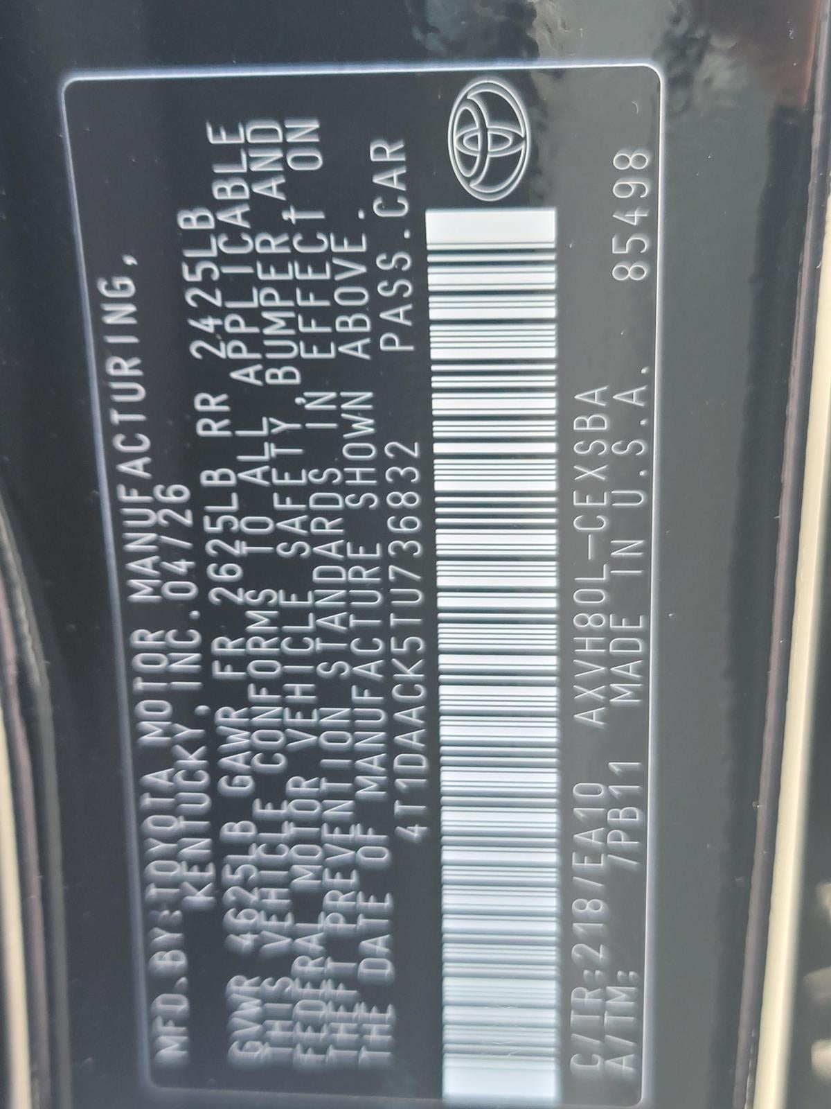 2026 Toyota Camry SE