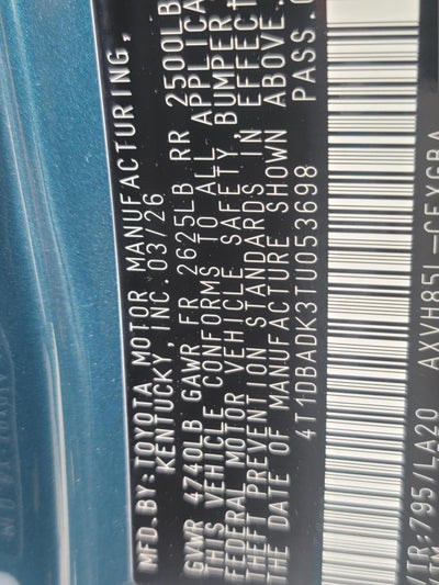 2026 Toyota Camry XLE AWD