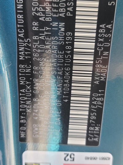 2026 Toyota Camry SE AWD