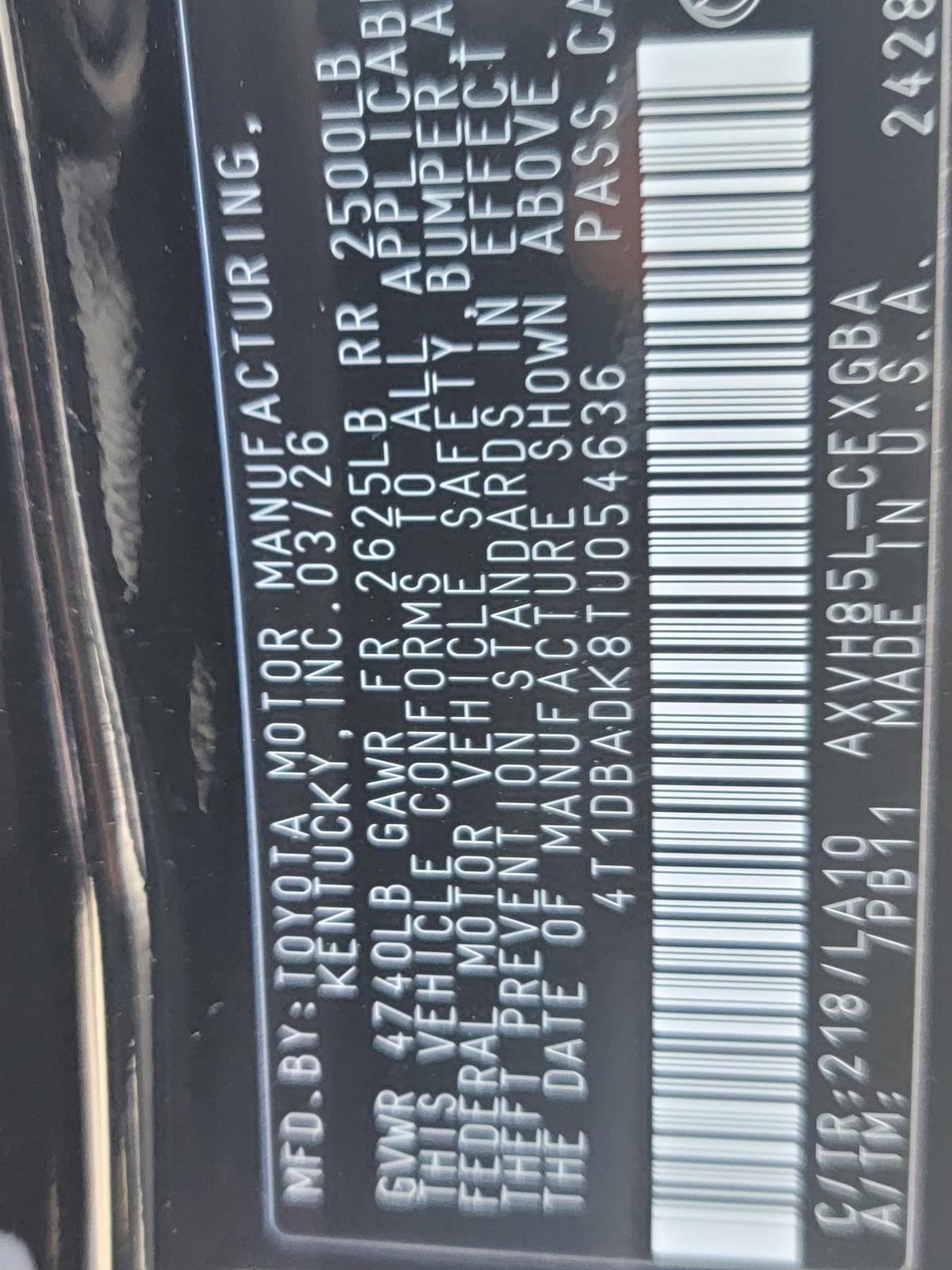 2026 Toyota Camry XLE AWD