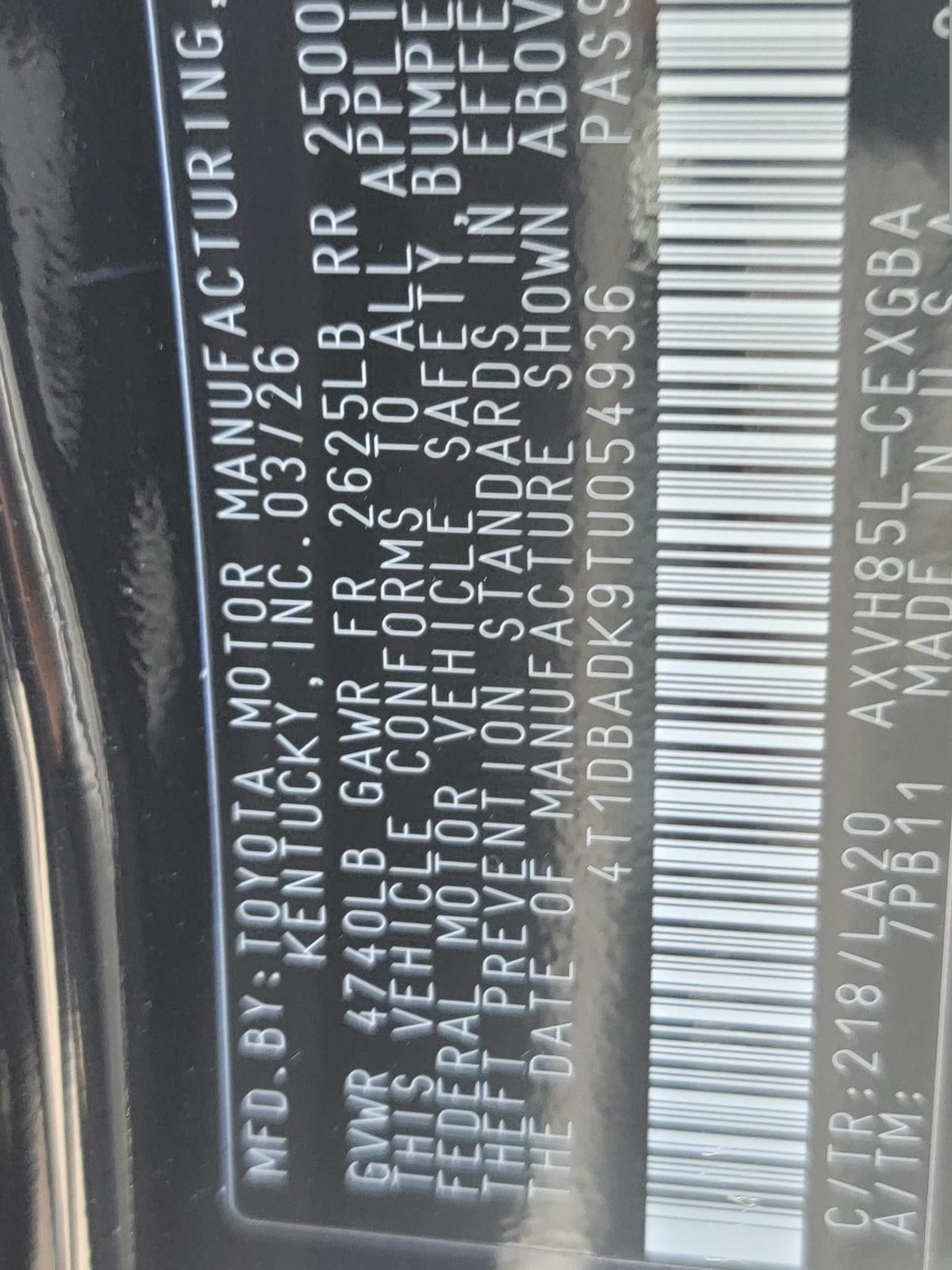 2026 Toyota Camry XLE AWD