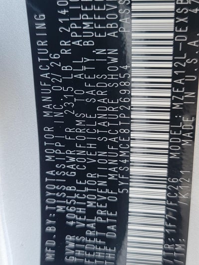 2026 Toyota Corolla SE