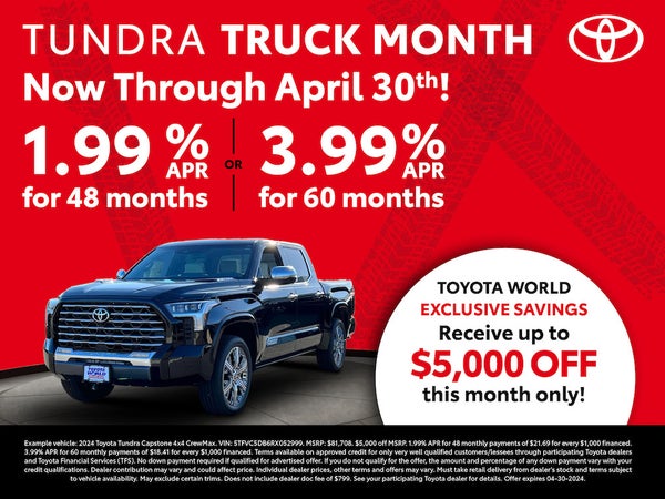 Tundra Truck Month