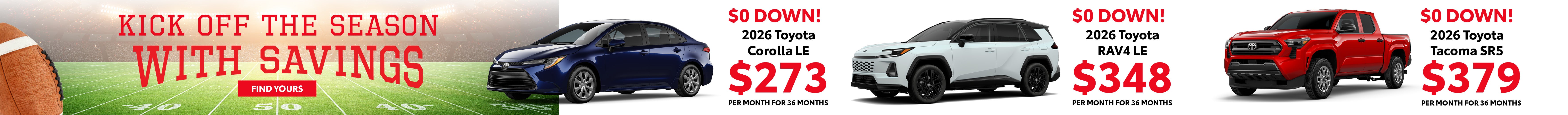 Toyota World of Lakewood September Specials